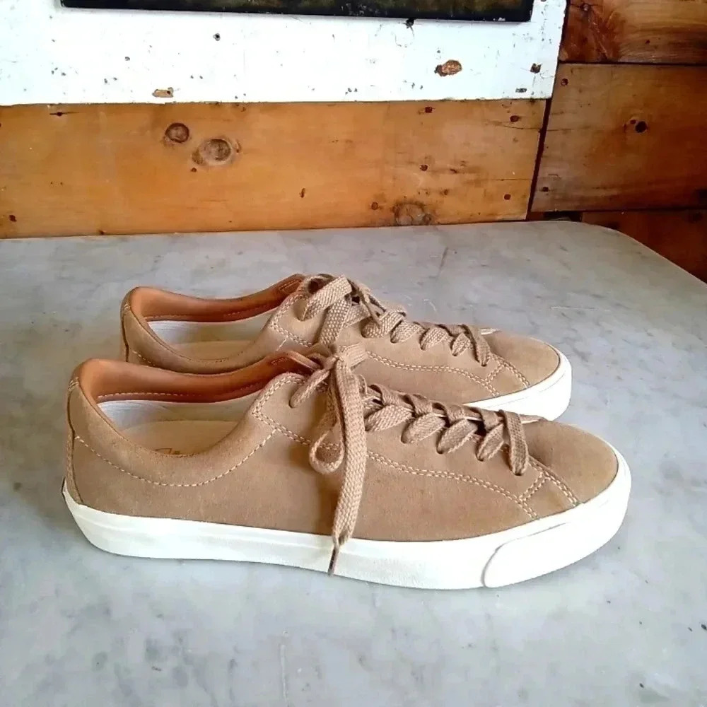 Sneaker Unisex Womens 12 Men's 10 Tan Suede - Picture 4 of 8